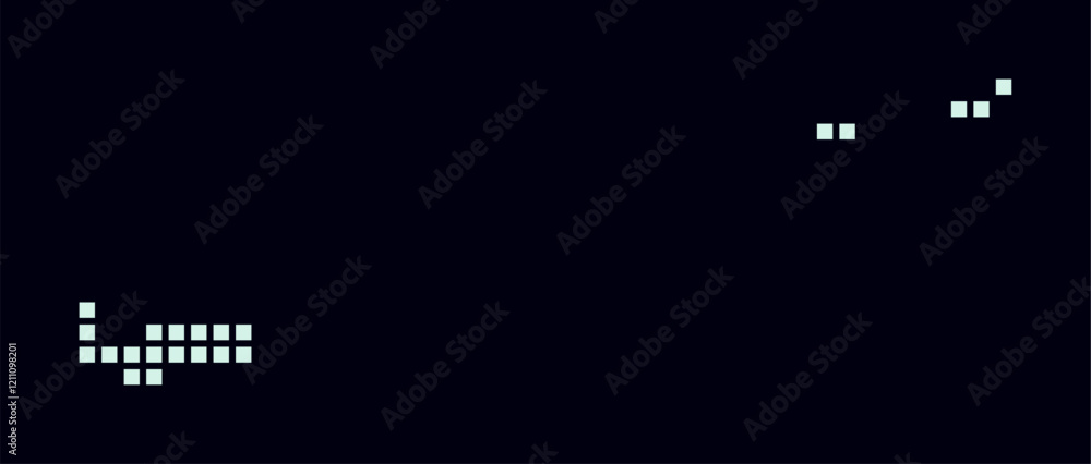 Poster cayman islands dotted map. digital style map of the country on dark background. cayman islands shape