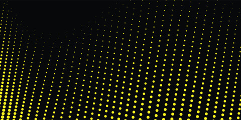 yellow wavy halftone background. Dots pop art sport style