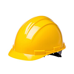 Fototapeta premium yellow helmet isolated on white