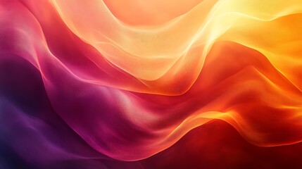 Fototapeta premium abstract digital artwork featuring a flowing wave like pattern dominated by vibrant, warm colors, including shades of orange, red, and yellow, blending seamlessly into each other