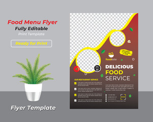 Food menu flyer template layout