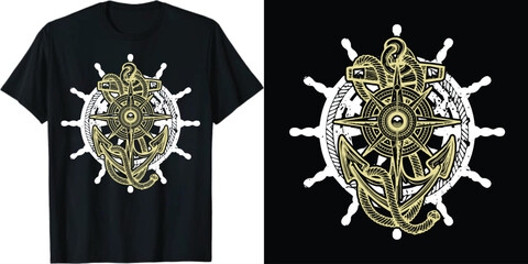 Fototapeta premium sailing t shirt design, retro vintage sailing t shirt design, funny sailing t shirt design, sailing vector tshirt design