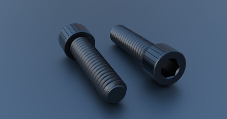 Fasteners and joining devices: Socket Head Screw close up