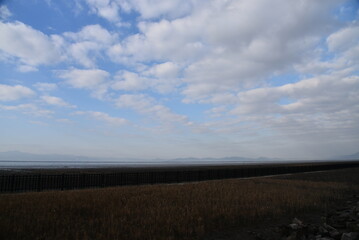 Obraz premium 佐賀県 有明の明朝の風景