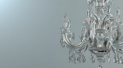 Elegant Crystal Chandelier With Silver Accents