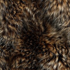 Natural brown and gray animal fur texture closeup, seamless pattern for fashion design, textile projects and luxury interior decoration backgrounds.