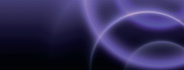 Abstract background with dark purple background, soft glowing circles and a dotted texture. Purple background with a modern feel. Abstract circular gradient background, halftone dotted texture vector