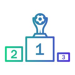 podium Line Gradient Icon