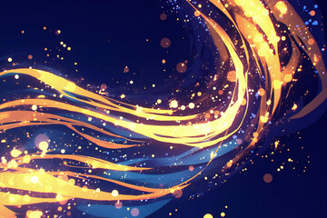 光の流線 - 優雅に交差するエネルギーの波