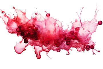 red rose wine splash isolated 