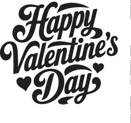 Valentine Typography Romantic Vector Art for Love and Celebration