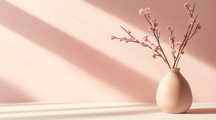 Chinese New Year, cherry blossoms blooming with copy space, symbolizing a bloom of romantic luck: embracing beautiful love.