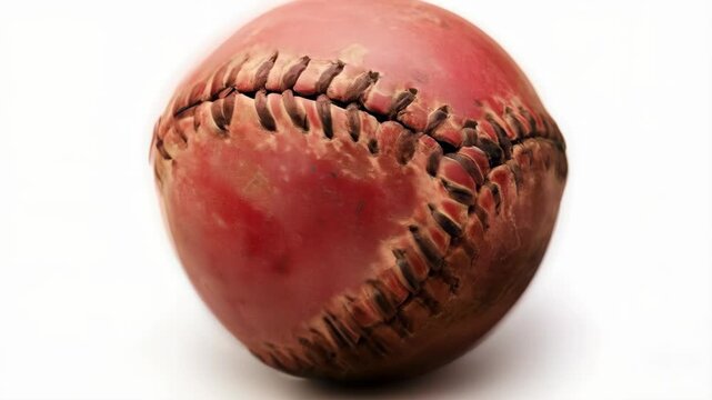Rustic baseball rotation capturing timeworn stitching and vintage texture