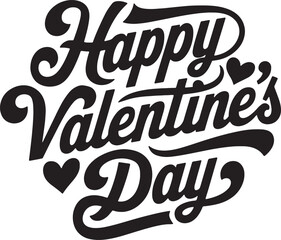 Valentine Typography Romantic Vector Art for Love and Celebration