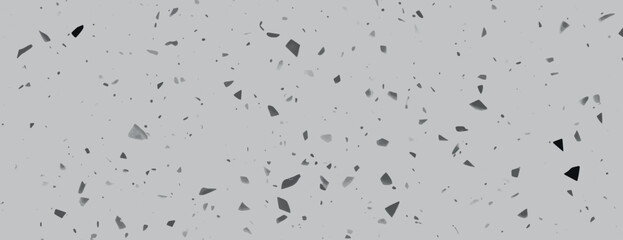 Gray terrazzo background, with a speckled pattern. The background is gray with a textured, modern style. Background is sleek and gray. Minimal terrazzo pattern, speckled texture background vector