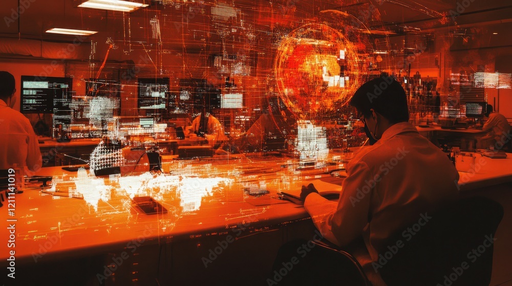 Poster global network: data analysts at work