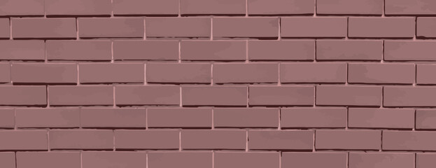 Brick background, background with a reddish-brown color, background featuring a smooth, uniform texture, reddish-brown bricks. Brick texture background vector wallpaper
