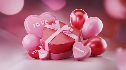 Fototapeta premium Valentines Day Romantic Gift Concept