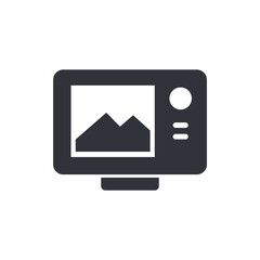 Action camera solid icons, minimalist vector illustration ,simple transparent graphic element .Isolated on white background