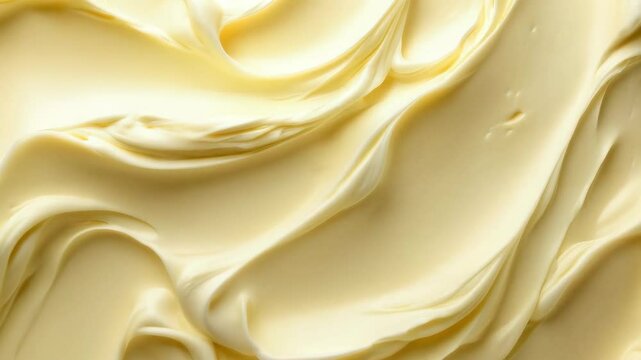 Smooth creamy swirl transition of glossy butter in motion