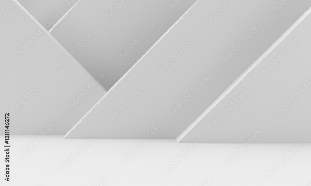 Canvas Prints architecture background geometric arched interior 3d render
