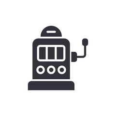 Gambling addiction solid icons, minimalist vector illustration ,simple transparent graphic element .Isolated on white background