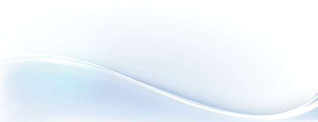 A smooth, white background with a soft gradient. The background features a flowing wave design in white, creating a serene, minimalist style. Gradient wave background vector. Blue background.