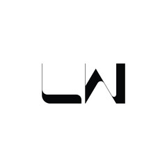 LW monogram logo design letter text name symbol monochrome logotype alphabet character simple logo
