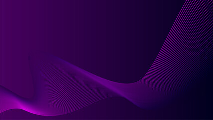 gradient Blue background with flowing wave lines Futuristic background Modern concept