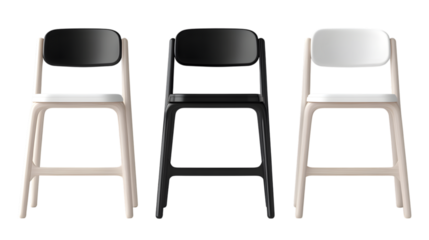 A lightweight folding chair with a durable metal frame and a padded seat, displayed prominently in the center of a transparent background for a clean and functional aesthetic 