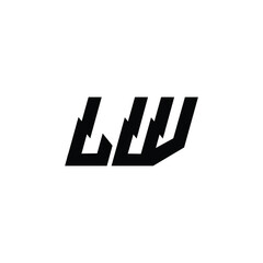LW monogram logo design letter text name symbol monochrome logotype alphabet character simple logo