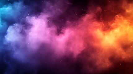 Naklejka premium Abstract Cosmic Nebula Cloud Swirling Colors