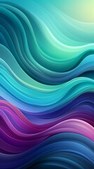 digital technology abstract blue green purple gradient curve poster background