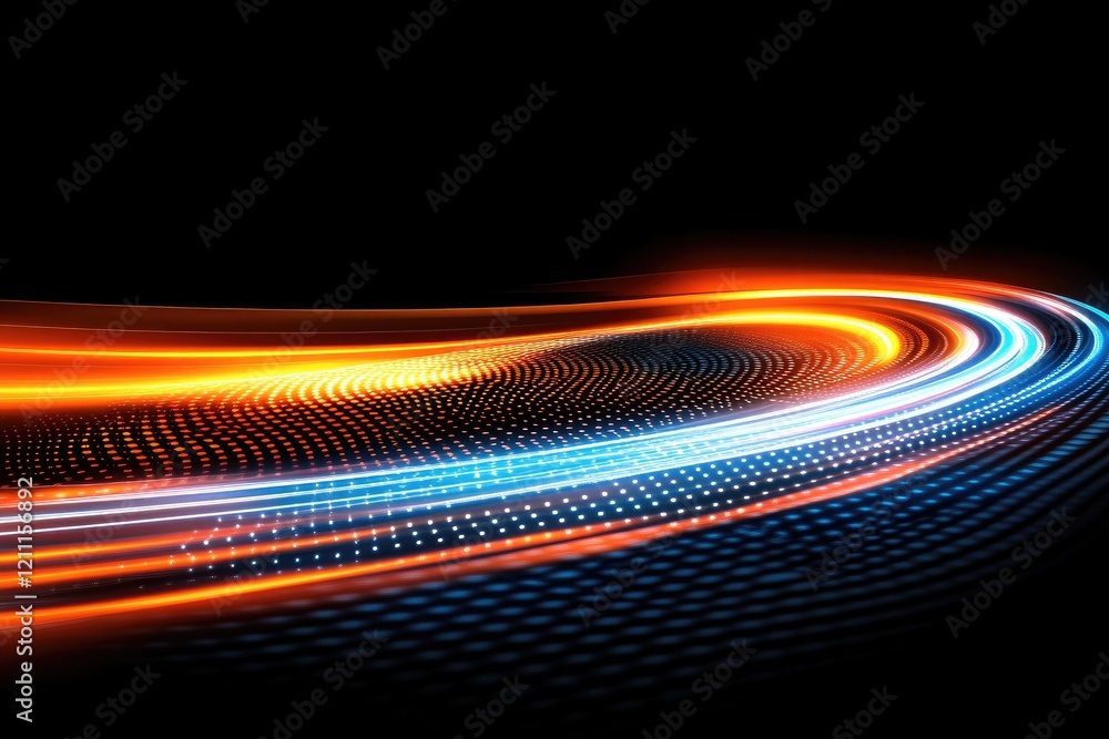 Poster abstract light trails flow dynamically