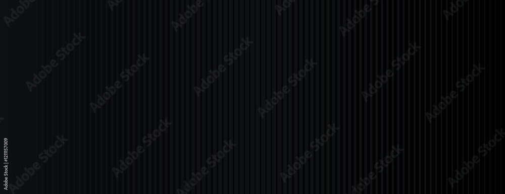 Poster dark black background with vertical stripes. the black background has a sleek, textured style with s