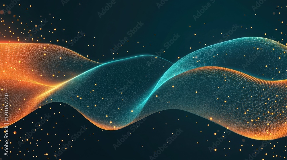 Poster abstract waves flow dynamically