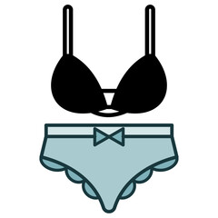 Underwear bra and panties icon vector design templates