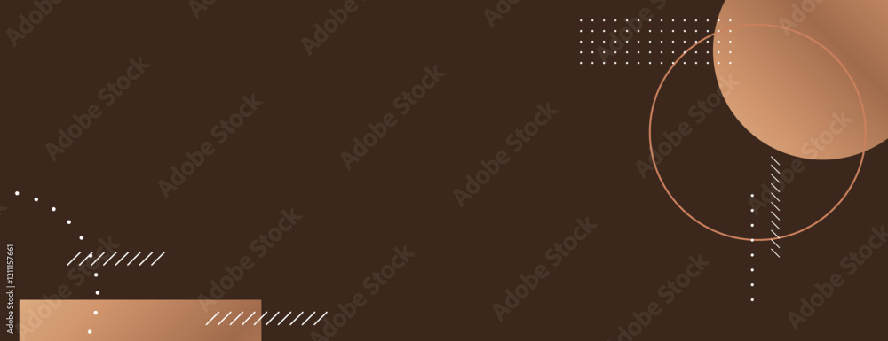 Aufkleber abstract brown background with geometric shapes. the background features a smooth brown texture with