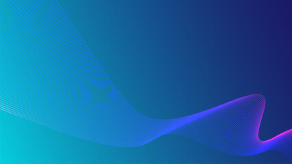 Abstract background with dark blue and sea tones. The background features smooth, flowing gradient wave. Minimal abstract wavy gradient vector background