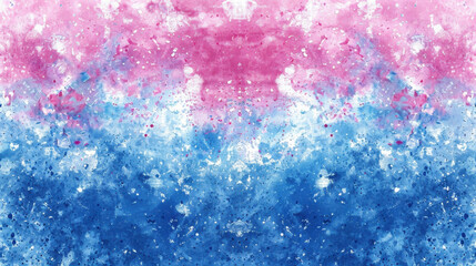 Obraz premium Vibrant abstract watercolor background featuring pink, blue, and white splashes, creating dreamy and artistic effect. Perfect for creative projects and designs