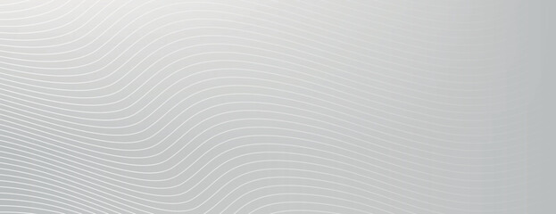 A gray background with a gray wavy line pattern. The background is smooth and minimalistic, featuring subtle curves and a sleek texture. Modern wavy line pattern background. Gray background vector.