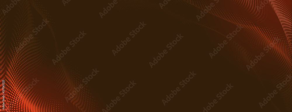 Poster abstract background with a dark brown color and red accents. the background features a smooth, wavy 