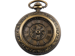 Ornate vintage pocket watch with Roman numerals