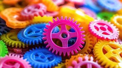 A detailed view of plastic gears produced for mechanical applications.