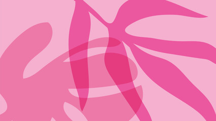 Abstract leaves and flower nature shape in pink desktop wallpaper vector. Leaves and Flower abstract shape pink monotone background. Abstract nature space desktop wallpaper background vector