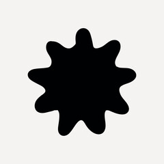 Abstract black ink splash design vector