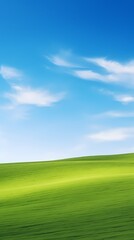 Fototapeta premium digital technology blue sky grass landscape poster background with generative