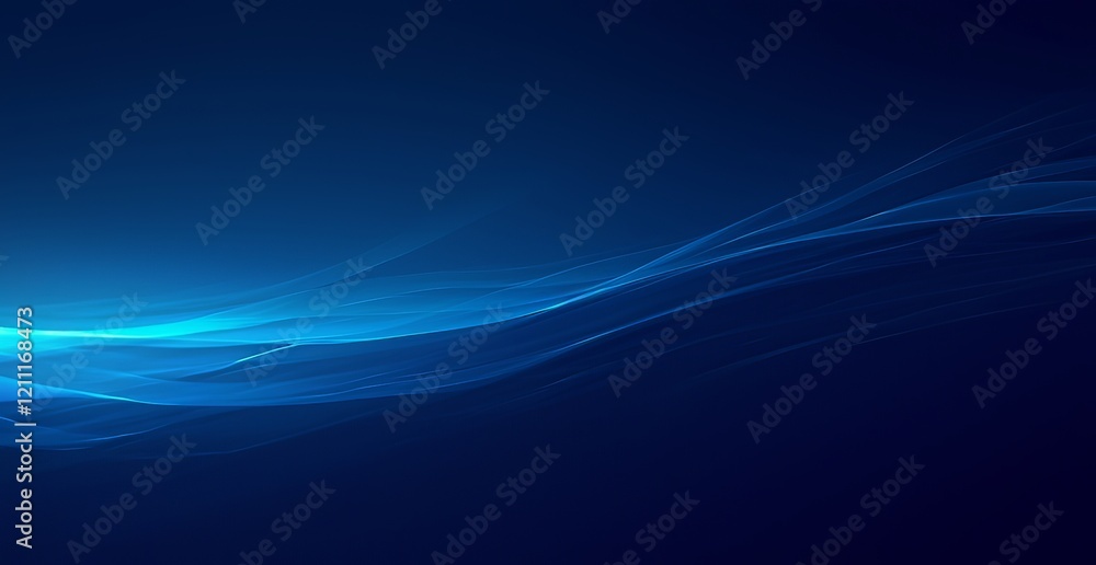 Poster a gradient background with blue light at the bottom and black in the foreground, smoothly transition