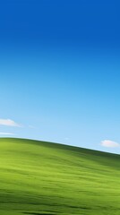 Fototapeta premium digital technology blue sky grass landscape poster background with generative