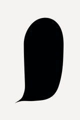 Minimalist black speech bubble. vector